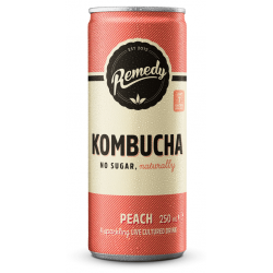 Remedy Kombucha Peach - 12 x 250ml